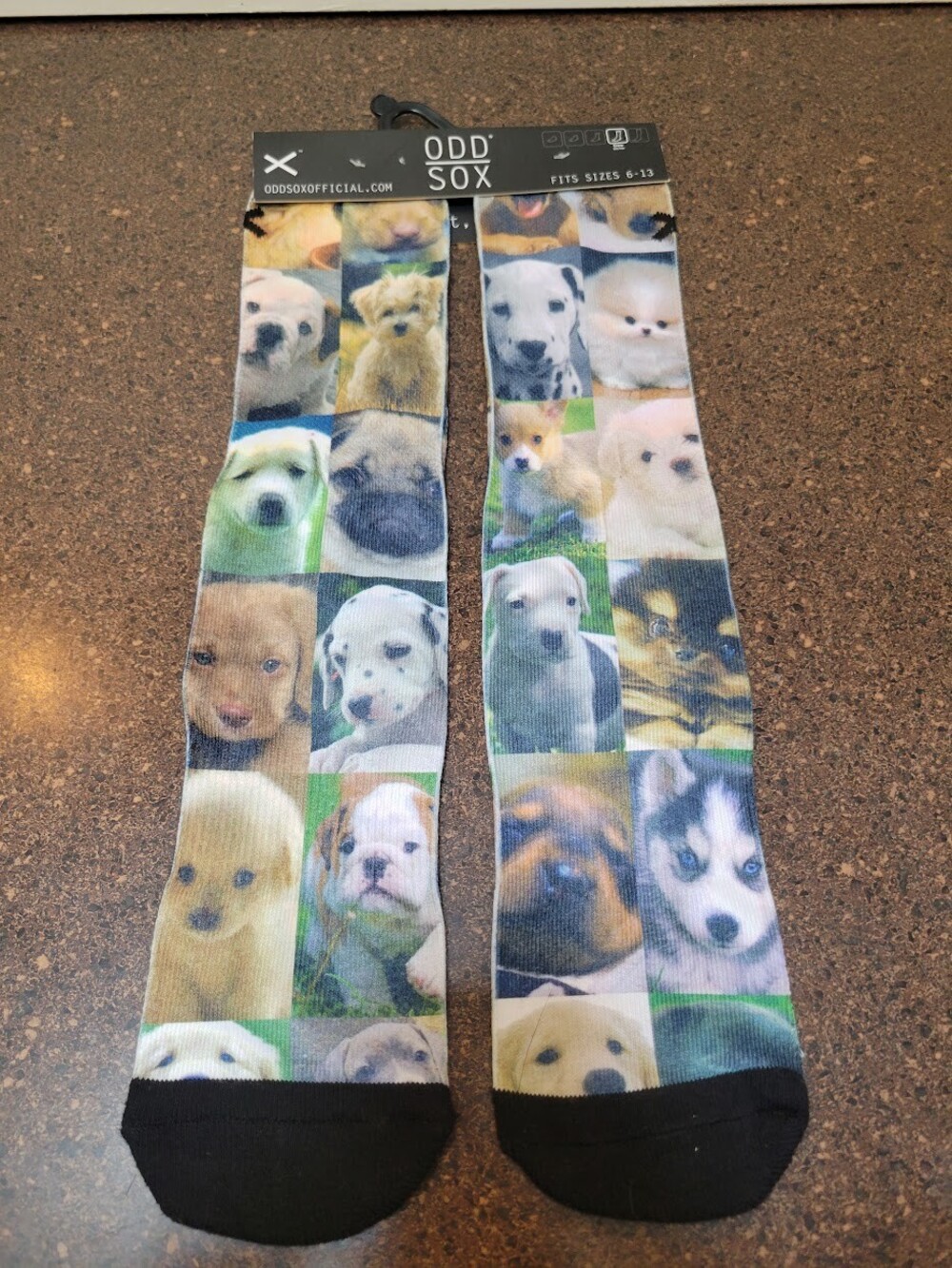 Odd Sox Super CUTE!!! Puppy Dog Crew Socks Mens Womens Size 6-13 NWT